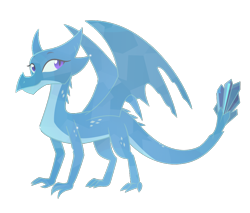 Size: 900x766 | Tagged: safe, artist:queencold, oc, oc only, oc:princess asa, dragon, crystal dragon, cute, dragon oc, dragoness, female, purple eyes, translucent