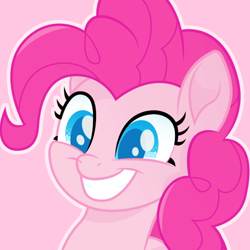 Size: 500x500 | Tagged: safe, artist:reapir, pinkie pie, earth pony, pony, my little pony: the movie, bust, female, grin, mare, movie accurate, smiling, solo