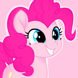 Size: 500x500 | Tagged: safe, artist:reapir, pinkie pie, earth pony, pony, my little pony: the movie, female, grin, mare, movie accurate, smiling, solo