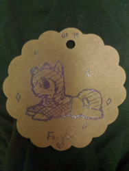 Size: 2429x3238 | Tagged: safe, artist:appledew, earth pony, pony, bring me the horizon, commission, equestria girls ponified, irl, male, oliver sykes, photo, plushie tag, ponified, prone, solo, stallion, traditional art