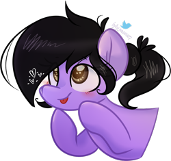 Size: 954x897 | Tagged: safe, artist:llyly, oc, oc:quilly ink, pegasus, pony, blushing, female, simple background, tongue out, transparent background, uwu