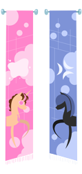 Size: 4117x8669 | Tagged: safe, artist:estories, oc, oc:neigh sayer, oc:think pink, pony, simple background, tapestry, transparent background, vector