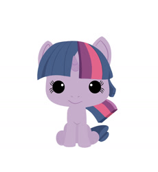 Size: 1280x1393 | Tagged: safe, artist:nicoletta baldari, twilight sparkle, pony, unicorn, chibi, funko, funko pop!, simple background, solo, toy, white background