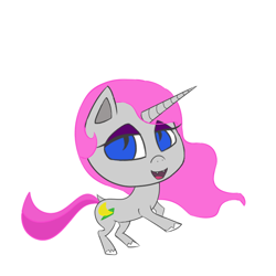 Size: 720x720 | Tagged: safe, oc, oc:gloward cobalt, pony, unicorn, simple background, solo, white background, wip