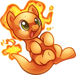 Size: 600x585 | Tagged: safe, artist:dragoart, pony, charmander, cute, happy, open mouth, pokémon, ponified, solo