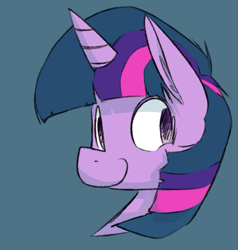 Size: 1029x1081 | Tagged: safe, artist:martinhello, twilight sparkle, pony, blue background, bust, cute, female, mare, portrait, simple background, smiling, solo, twiabetes