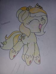 Size: 2448x3264 | Tagged: safe, artist:swivel starsong, part of a set, oc, oc only, oc:kwankao, earth pony, pony, female, happy, jumping, mare, nation ponies, ponified, project seaponycon, solo, thailand, traditional art