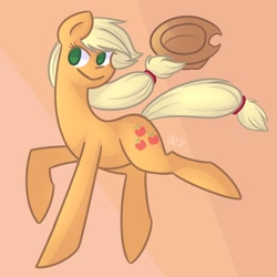 Size: 1024x1024 | Tagged: safe, artist:flutternutpie, applejack, earth pony, pony, female, mare, no pupils, solo