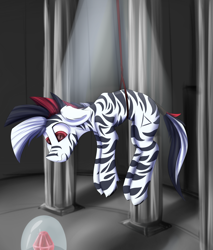 Size: 2110x2480 | Tagged: safe, artist:observerdoz, oc, oc only, oc:dominos, zebra, thief