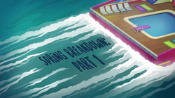 Size: 1920x1080 | Tagged: safe, screencap, better together, equestria girls, spring breakdown, cruise ship, title card, water