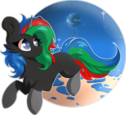 Size: 1024x936 | Tagged: safe, artist:woonborg, oc, oc only, oc:thinkpony, pony, unicorn, electric light orchestra, elo, time album