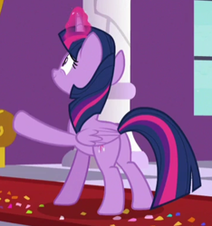 Size: 361x386 | Tagged: safe, screencap, twilight sparkle, twilight sparkle (alicorn), alicorn, pony, between dark and dawn, butt, cropped, female, plot, solo