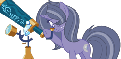 Size: 1472x720 | Tagged: safe, artist:browniepawyt, oc, oc only, oc:moondust, pony, unicorn, female, mare, offspring, parent:star tracker, parent:twilight sparkle, parents:twitracker, simple background, solo, telescope, transparent background