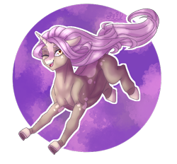 Size: 700x650 | Tagged: safe, artist:plixine, oc, pony, unicorn, female, mare, one eye closed, solo, wink