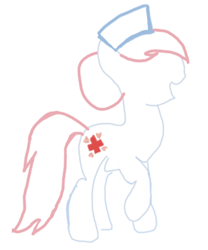 Size: 330x396 | Tagged: safe, nurse redheart, earth pony, pony, solo, trace