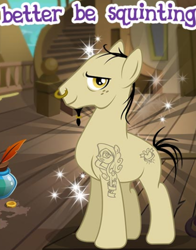 Size: 428x547 | Tagged: safe, idw, pony, spoiler:comic, freckles, gameloft, meme, pirate, tattoo, wow! glimmer