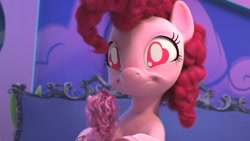 Size: 1280x720 | Tagged: safe, derpibooru import, screencap, pinkie pie, earth pony, pony, hello pinkie pie, 3d, heart eyes, oh my giggles pinkie pie, solo, toy, wingding eyes, youtube link