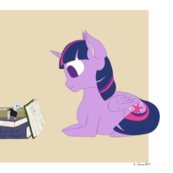 Size: 1000x1000 | Tagged: safe, artist:shoophoerse, twilight sparkle, twilight sparkle (alicorn), alicorn, pony, book, business suit, clothes, reading, solo, suit