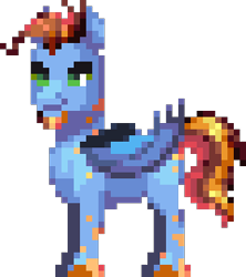 Size: 240x270 | Tagged: safe, oc, oc only, bat pony, pony, bat pony oc, derpibooru community collaboration, male, manequest, pixel art, simple background, solo, transparent background