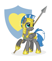 Size: 1158x1371 | Tagged: safe, artist:angelea-phoenix, oc, oc:cloud zapper, pegasus, pony, armor, male, royal guard armor, simple background, solo, spear, stallion, transparent background, weapon