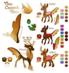 Size: 3400x3600 | Tagged: safe, artist:jackiebloom, changedling, changeling, changeling larva, original species, brown changeling, caramel hive, reference sheet, simple background, transparent background