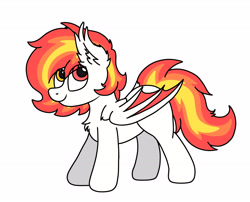 Size: 3520x2848 | Tagged: safe, artist:aaathebap, oc, oc only, oc:flame, bat pony, pony, cute, solo