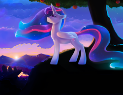 Size: 5400x4179 | Tagged: safe, artist:mylittlegodzilla, princess twilight 2.0, twilight sparkle, twilight sparkle (alicorn), alicorn, pony, the last problem, scenery, solo, spoiler, tree