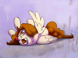 Size: 2285x1714 | Tagged: safe, artist:dawnfire, oc, pegasus, pony, :p, brown fur, brown hair, female, mare, silly, solo, tongue out, upside down