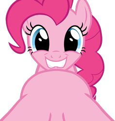 Size: 1528x1611 | Tagged: safe, artist:age3rcm, derpibooru import, pinkie pie, earth pony, pony, looking from below, perspective, solo, vector