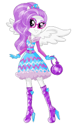 Size: 342x588 | Tagged: safe, artist:gihhbloonde, sweetie belle, equestria girls, bag, boots, clothes, glasses, gloves, high heel boots, shoes, simple background, solo, transparent background, wings, winx, winx club, world of winx