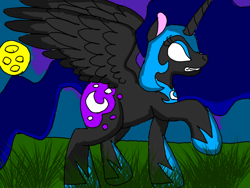 Size: 1024x768 | Tagged: safe, artist:wolfspiritclan, nightmare moon, alicorn, pony, female, original art, solo