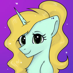 Size: 1000x1000 | Tagged: safe, artist:ksupav, oc, oc:ksupav, pony, unicorn, bust, ponified, portrait, rcf community, simple background