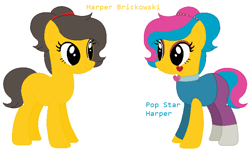 Size: 688x424 | Tagged: safe, artist:selenaede, artist:spidermanfan16, oc, oc only, oc:harper brickowski, earth pony, pony, base used, lego, offspring, parent:emmet brickowski, parent:wyldstyle, simple background, the lego movie, white background