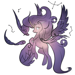 Size: 894x894 | Tagged: safe, artist:humble-ravenwolf, artist:ravenhoof, oc, oc:queen andromeda, alicorn, bear, alicorn oc, astral projection, constellation, cygnus, floating wings, glowing eyes, goddess, projection, space, stars, ursa major (constellation), wings