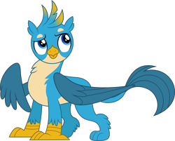 Size: 5000x4019 | Tagged: safe, artist:dashiesparkle, gallus, griffon, school daze, .svg available, absurd resolution, looking up, male, simple background, solo, transparent background, vector