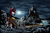 Size: 2311x1525 | Tagged: safe, artist:artguydis, oc, oc:rosa maledicta, pony, skeleton pony, undead, unicorn, vampire, vampony, equestria at war mod, army of darkness, bone, castle, dread league, full moon, necromancer, night, scenery, skeleton