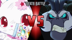 Size: 750x421 | Tagged: safe, artist:mega-poneo, storm king, rabbit, my little pony: the movie, spoiler:my little pony movie, angry, animal, anime, crossover, death battle, exploitable meme, female, jewelpet, male, mega poneo strikes again, meme, ruby (jewelpet), sanrio, sega, shears