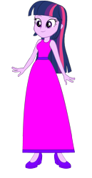 Size: 1067x2070 | Tagged: safe, artist:cartoonmasterv3, twilight sparkle, twilight sparkle (alicorn), alicorn, equestria girls, clothes, dress, long dress, solo, vector