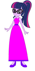 Size: 1067x2134 | Tagged: safe, artist:cartoonmasterv3, sci-twi, twilight sparkle, human, equestria girls, clothes, dress, female, humanized, long dress, solo, vector