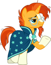 Size: 5745x7381 | Tagged: safe, artist:uigsyvigvusy, sunburst, pony, unicorn, a trivial pursuit, absurd resolution, clothes, glasses, male, robe, simple background, smiling, smirk, smug, smugburst, solo, stallion, sunburst's glasses, sunburst's robe, transparent background, vector