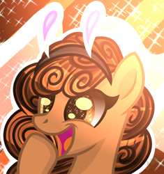 Size: 1764x1880 | Tagged: safe, artist:domina-venatricis, oc, pony, bunny ears, bust, female, mare, portrait, solo