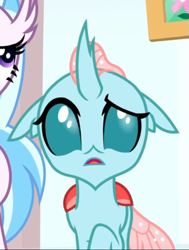 Size: 475x628 | Tagged: safe, screencap, ocellus, silverstream, a matter of principals, confused, cropped, offscreen character, solo focus