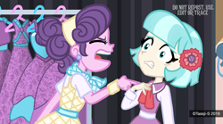 Size: 2880x1600 | Tagged: safe, artist:tassji-s, coco pommel, suri polomare, equestria girls, rarity takes manehattan, equestria girls interpretation, equestria girls-ified, scene interpretation