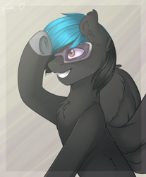 Size: 700x847 | Tagged: safe, artist:julie, oc, oc:mysterious star, horse, pegasus, pony, solo