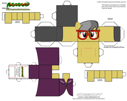 Size: 2979x2354 | Tagged: safe, artist:grapefruitface1, part of a set, a.k. yearling, daring do, pony, arts and crafts, craft, cubeecraft, glasses, papercraft, solo, template
