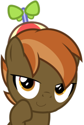 Size: 732x1091 | Tagged: safe, artist:lahirien, edit, editor:undeadponysoldier, button mash, earth pony, pony, bedroom eyes, buttonbetes, colt, cute, foal, hat, looking at you, male, propeller hat, simple background, smiling, solo, stupid sexy button, transparent background, vector