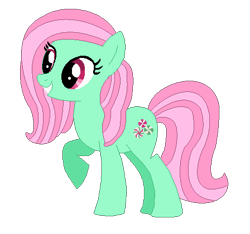 Size: 448x420 | Tagged: safe, artist:selenaede, artist:user15432, minty, earth pony, pony, g3, g4, base used, cute, g3 to g4, generation leap, mintabetes, simple background, transparent background