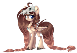 Size: 1077x742 | Tagged: artist needed, source needed, safe, oc, oc only, oc:ondrea, pegasus, cute, draft, helmet, simple background, skull, skull helmet, solo, transparent background, tribal, unshorn fetlocks