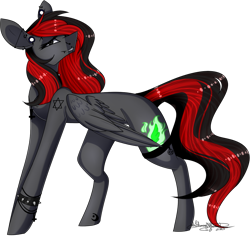 Size: 1024x977 | Tagged: safe, artist:ohflaming-rainbow, oc, oc:burning shadow, pegasus, pony, undead, vampire, vampony, edgy, simple background, solo, transparent background