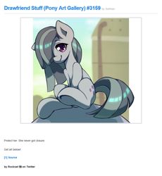 Size: 854x930 | Tagged: safe, artist:rockset, marble pie, earth pony, pony, cropped, cute, drawfriend, equestria daily, female, holder's boulder, looking at you, marblebetes, mare, sethisto, sitting, smiling, solo, underhoof